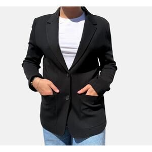 NEW REPEAT CASHMERE boyfriend jacket in black